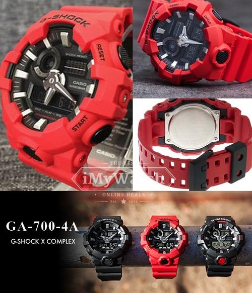 g shock ga700 red