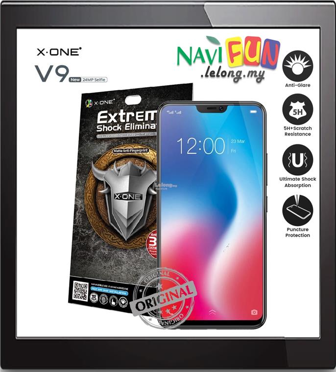 &#9733; X-One Extreme Matte Anti-Fingerprint Screen Protector Vivo V9