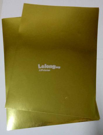 A4 Glossy Gold Label Sticker Paper for Inkjet Printer (25 SHEETS)