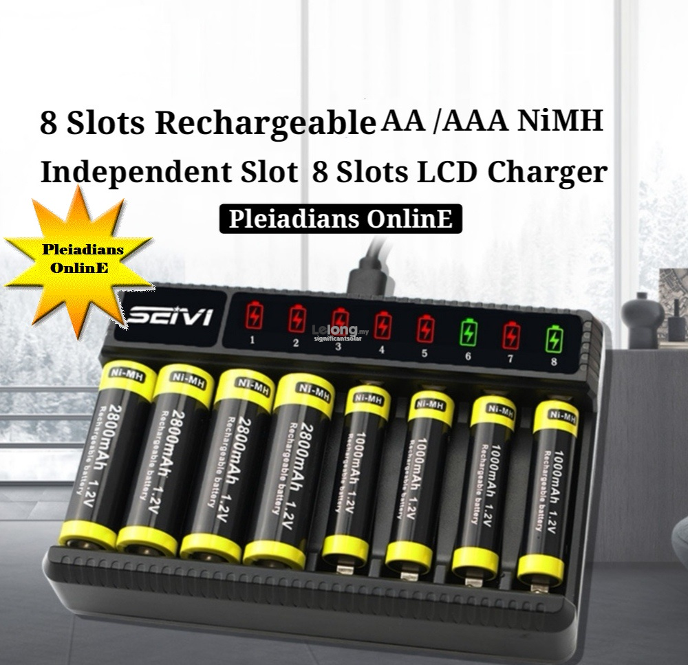AA AAA NiMH Usb Rechargeable Battery Charger with LCD Display Charger