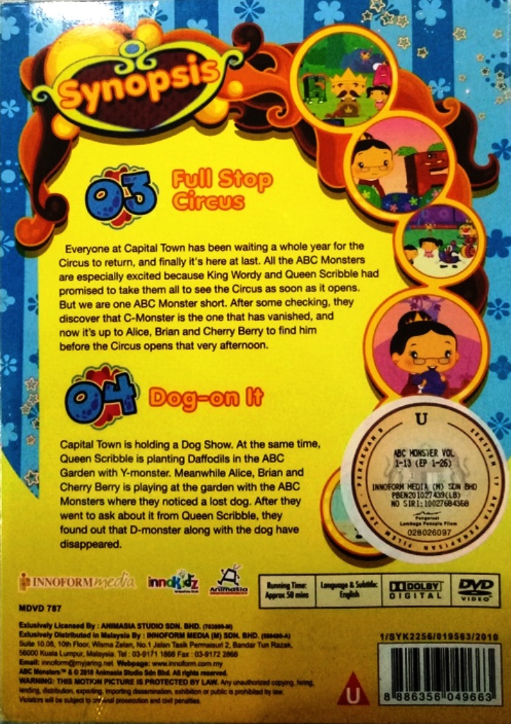 Abc Monsters Vol2 Anime Dvd - 