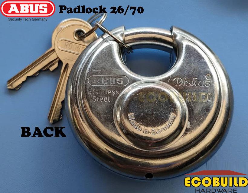 ABUS Padlock 26/70 ~ Diskus (1 Lock 2 Keys)