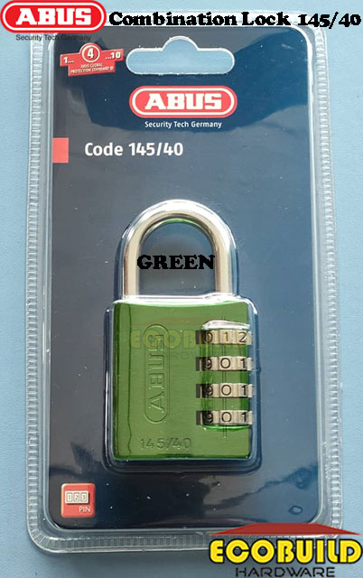 ABUS Padlock Combination Lock 145/40 ~ Code ~ Lock Tag