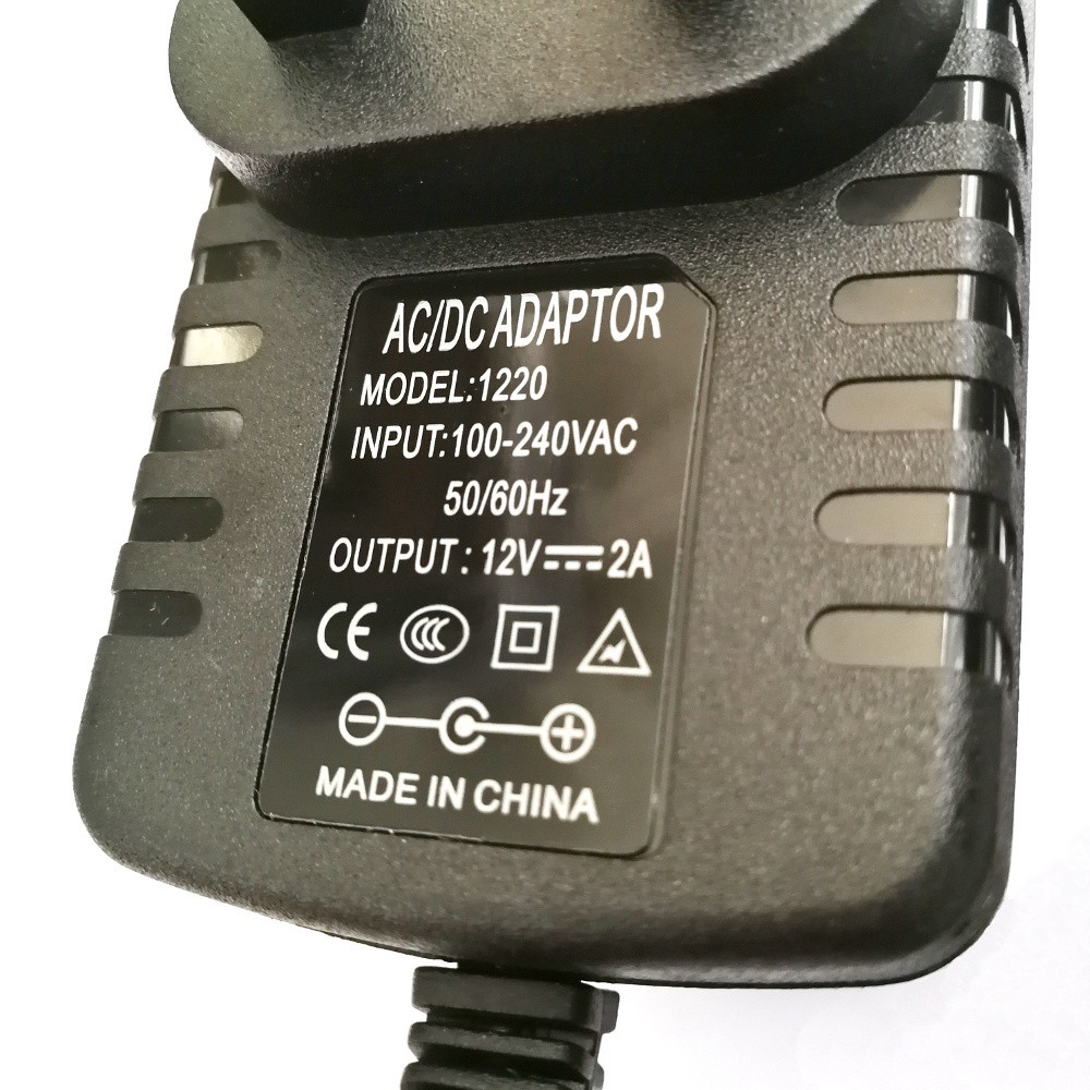 AC To DC 12V 2A UK 5.5mm X 2.5mm (2.1mm) Power Supply Adapter CCTV Router LED
