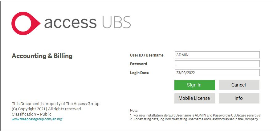 Access UBS Inventory &amp; Billing SST Compliance