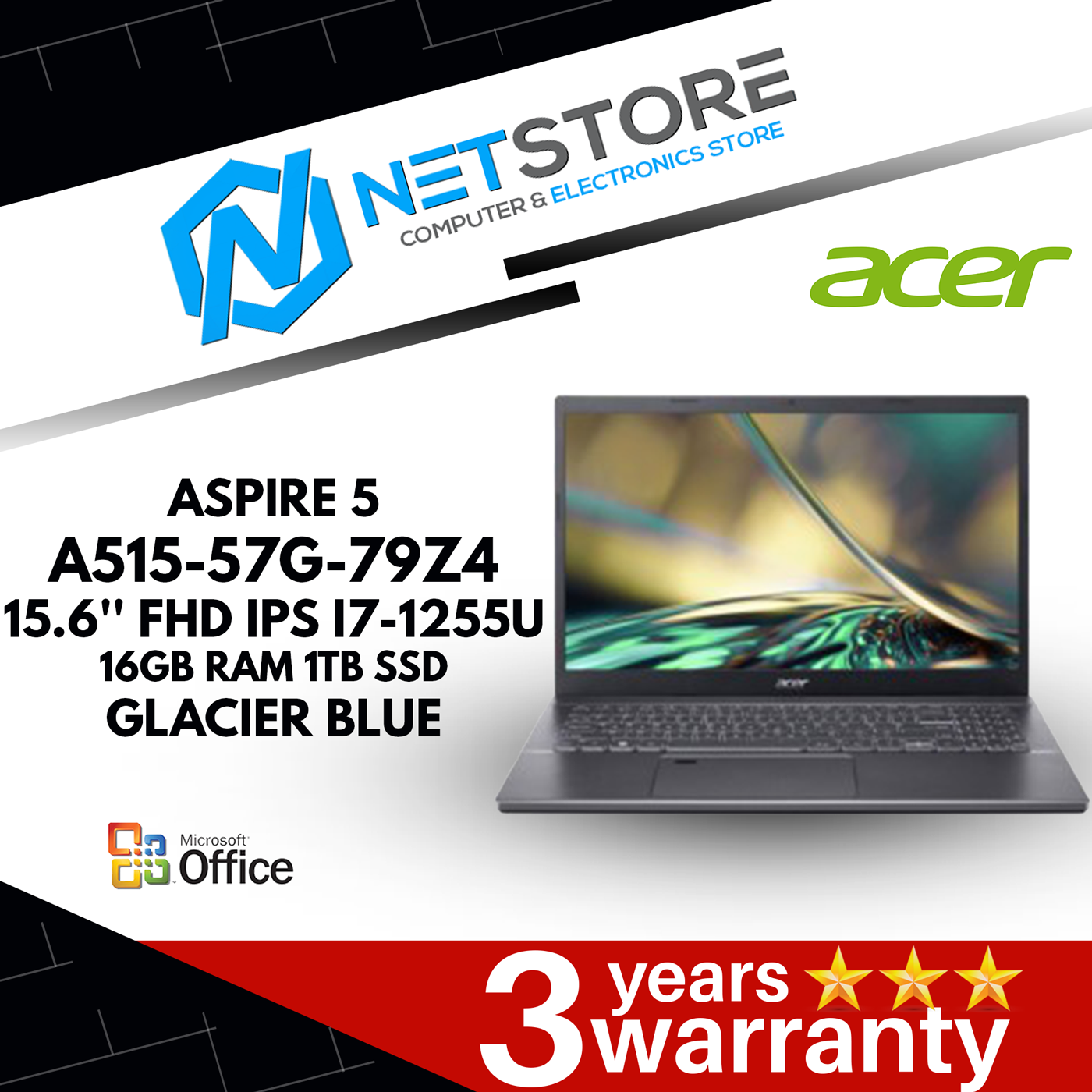 ACER ASPIRE 5 15.6&quot; FHD IPS - CORE i7-1255U | 16GB RAM | 1TB SSD |BLUE