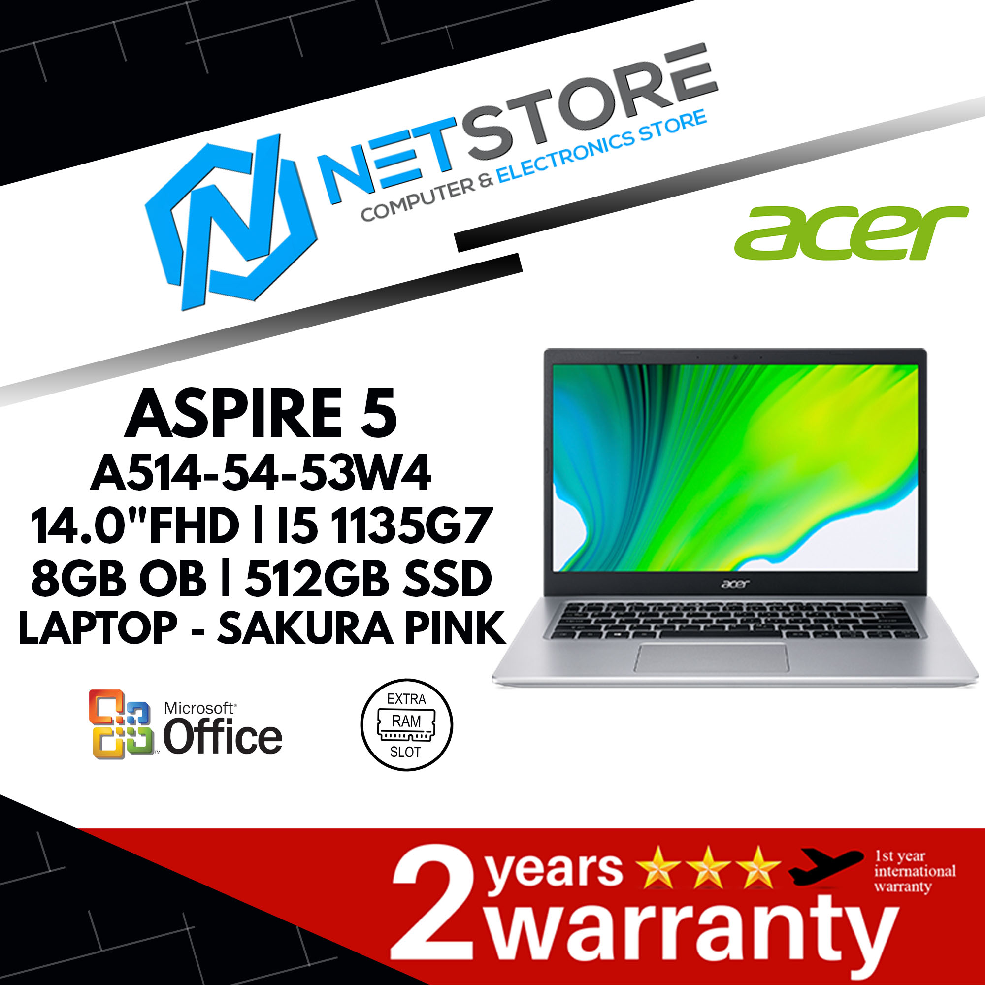 ACER ASPIRE 5 A514-54-53W4 14.0&quot;FHD | I5 1135G7 8GB OB | 512GB SSD