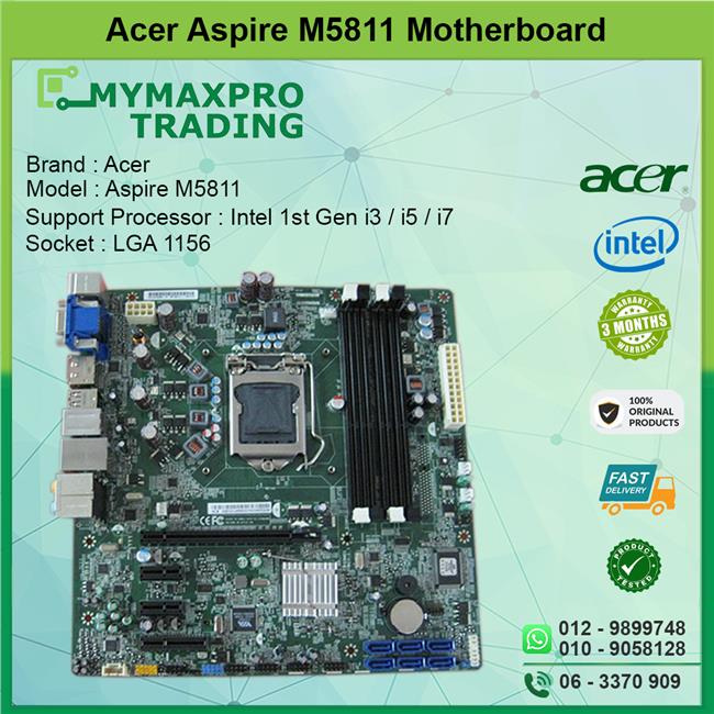 Acer Aspire M5811  Motherboard s1156 DDR3 MBSDG09002 MB.SDG09.002