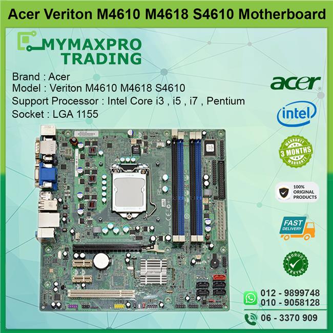 Acer Veriton M4610 S4610 Motherboard s1155 DDR3 MB.VC407.002