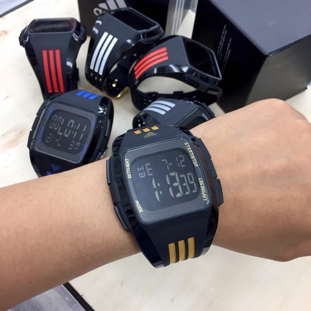 Adidas watch unisex 42mm digital function black white
