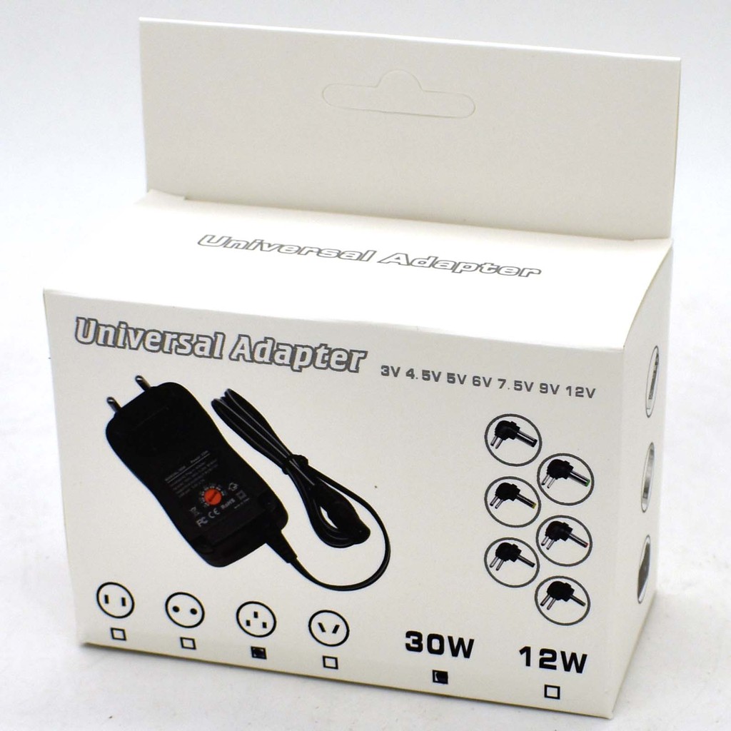 Adjustable Power Supply 30W DC 12V 9V 7.5V 6V 5V 4.5V 3V 1A USB Multi Voltage 