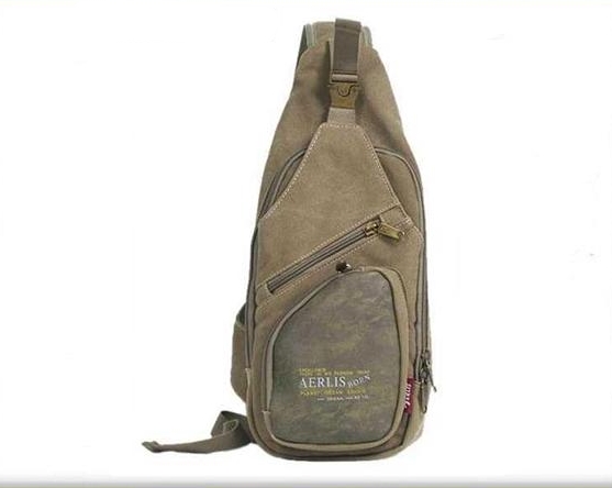 Aerlis canvas chest pack vintage shoulder bag man bag