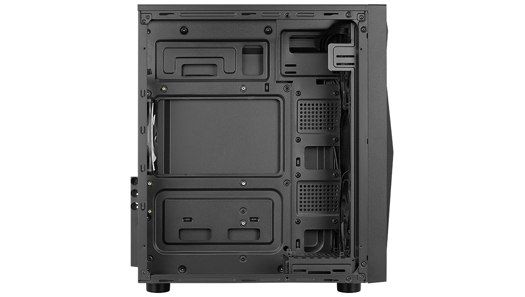 AEROCOOL GLIDER TEMPERED GLASS MID TOWER CASE WITH 2x COSMO 12 FANS