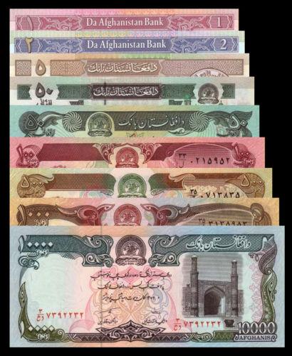 Afghanistan 1979 2002 1 100 500 End 12 5 2019 15 Pm Afghanistan 1979 2002 1 100 500 1000 10000 Afghanis Banknote 9pcs