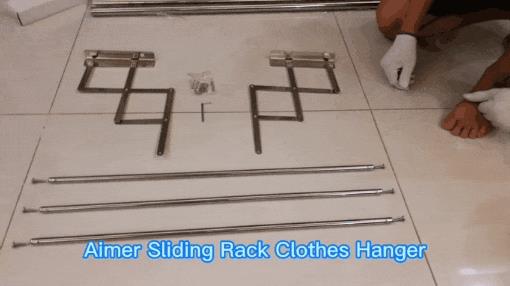Aimer Heavy Duty SUS 201 Sliding Rack Clothes Hanger AMCH-611 (3 tubes 700mm)