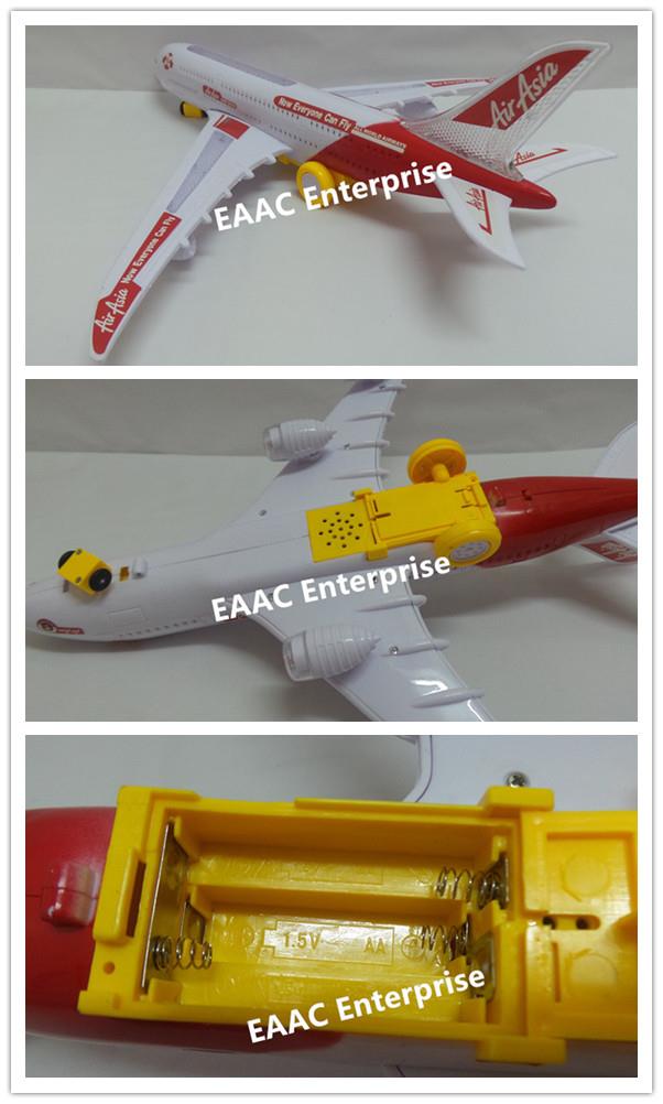 Air Asia Air Bus A380 Cargo Passenger Aeroplane Flash Light & Sound