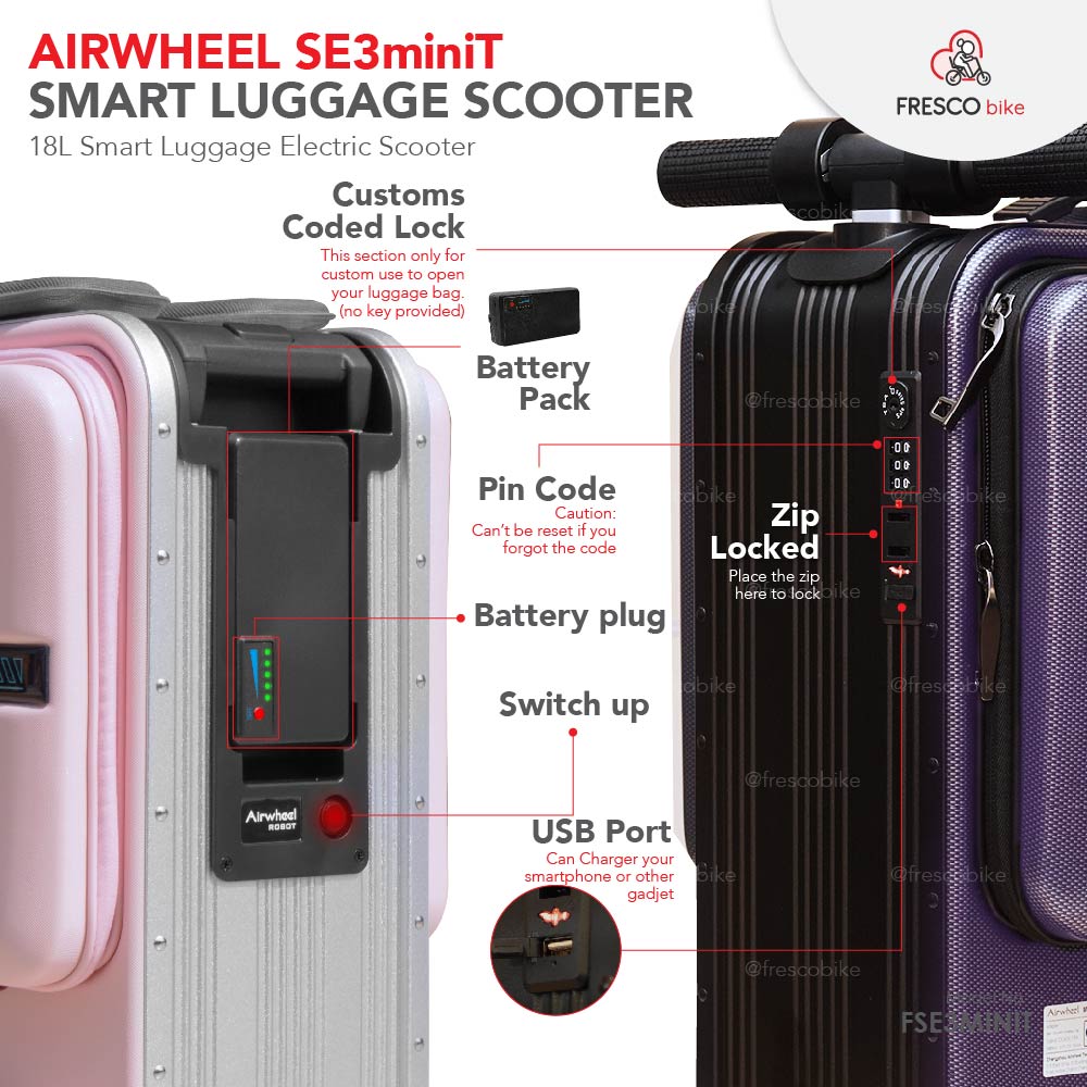 Airwheel Electric Smart Luggage Scooter FSE3MINIT