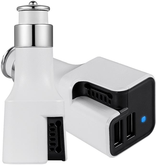 AIYOVI AIR PURIFIER CAR CHARGER WITH 2 USB PORTS + IPHONE CABLE