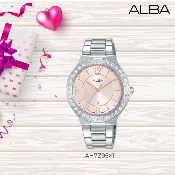 ALBA Ladies FASHION Valentine's Day Pink Gold Watch VJ22-X365PIRGS