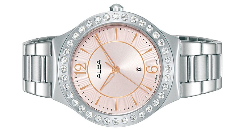 ALBA Ladies FASHION Valentine's Day Pink Gold Watch VJ22-X365PIRGS
