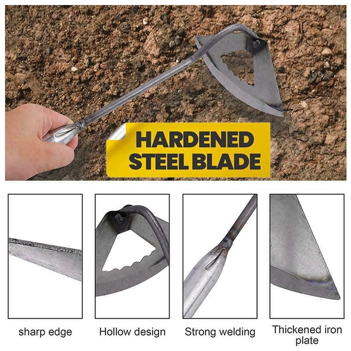 All steel Hardened Hollow Hoe Handheld Weeding