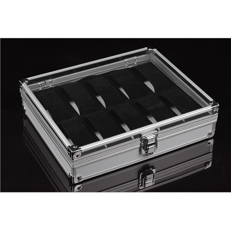 Aluminium / PU Leather Watch Case Box 6 10 12 20 24 Slot