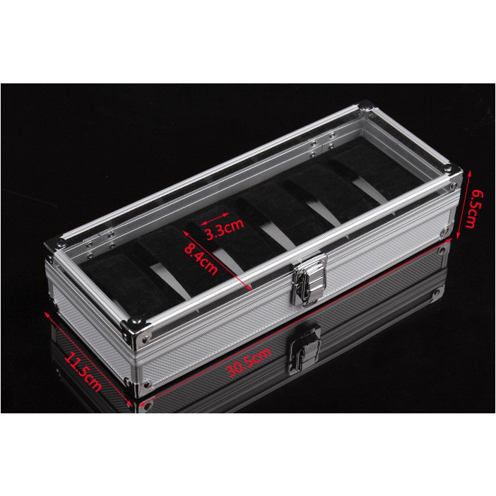 Aluminium / PU Leather Watch Slot Case Storage Box 6 10 12 slots