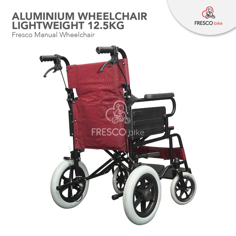 Aluminum Wheelchair Lightweight 12.5kg Manual Wheelchair Solid Tyre