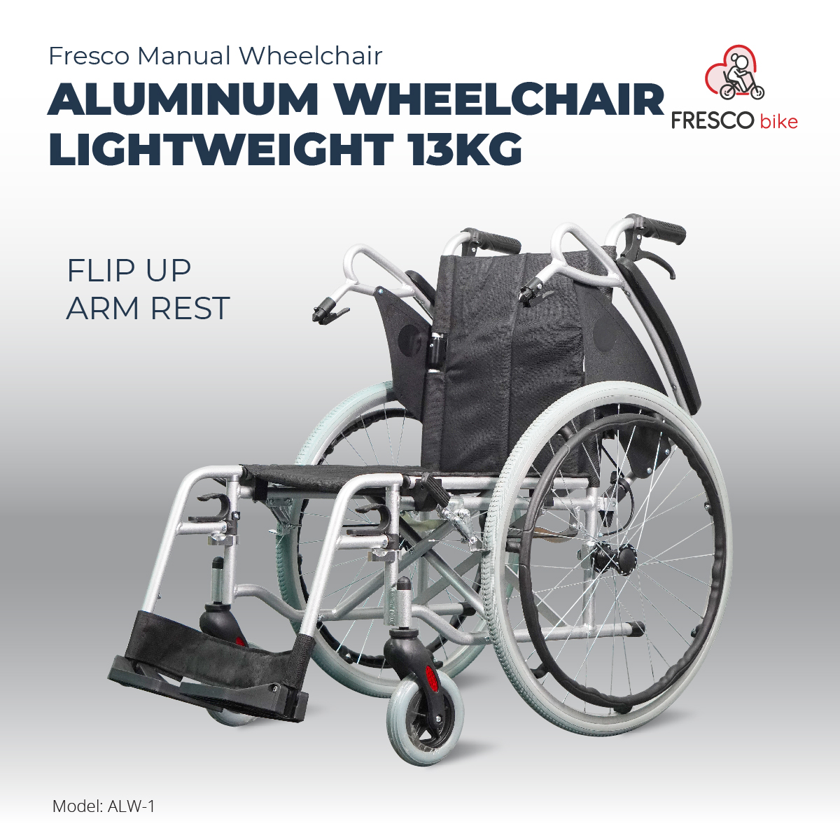 Aluminum Wheelchair Lightweight 13kg Aluminium Alloy Wheelchair