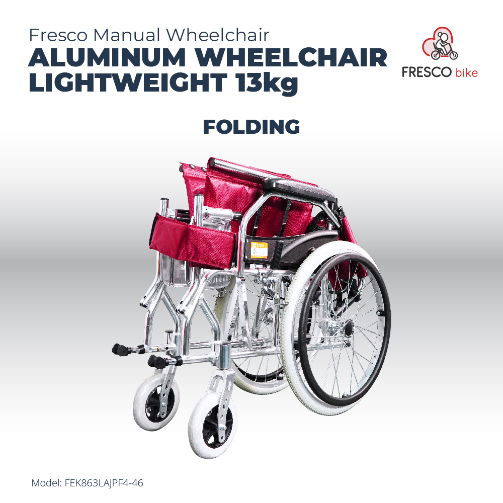 Aluminum Wheelchair Lightweight 13kg Big Wheel Solid Tyre (Manual)