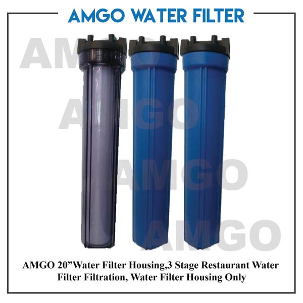 AMGO 20" Water Filter Housing,3 Stage Restaurant Water Filter(Housing)