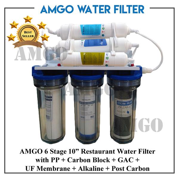AMGO 6 Stage 10' Home Water Filter, Water Purifier, Restaurant Filter