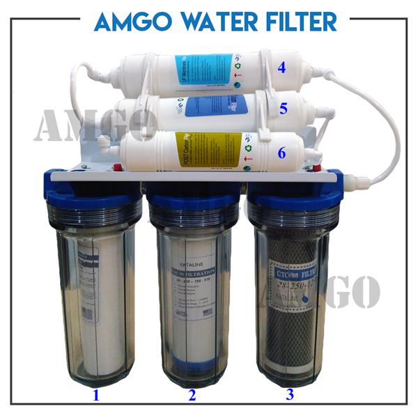 AMGO 6 Stage 10' Home Water Filter, Water Purifier, Restaurant Filter