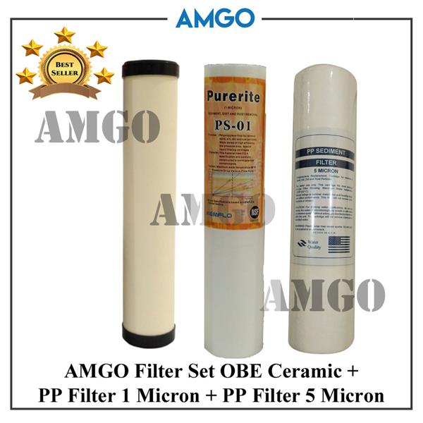 AMGO PP Filter & Ceramic Sediment Water Filter Housing Set