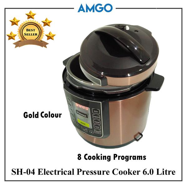 AMGO SH-04 Electric Pressure Cooker 6L [8 Cooking Programs] (1000W)