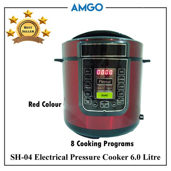 AMGO SH-04 Electric Pressure Cooker 6L [8 Cooking Programs] (1000W)