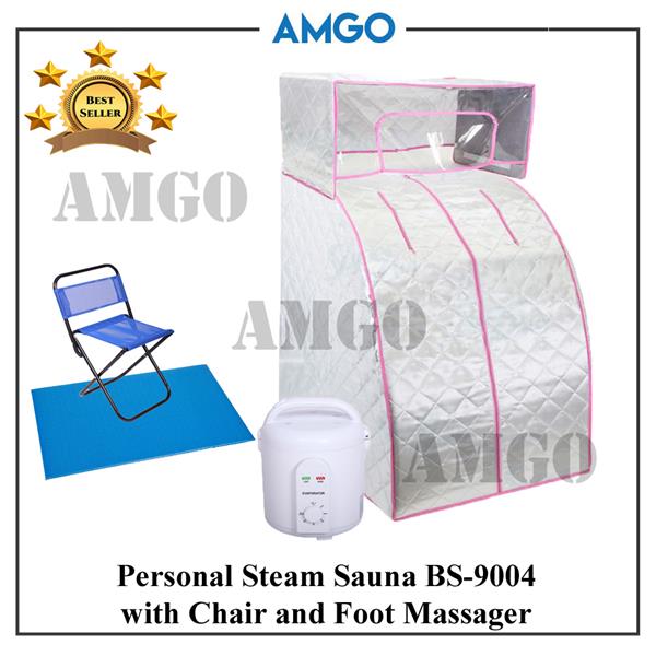 Amgo Steam Sauna 9004 With Head Cover Chair Floor Mat