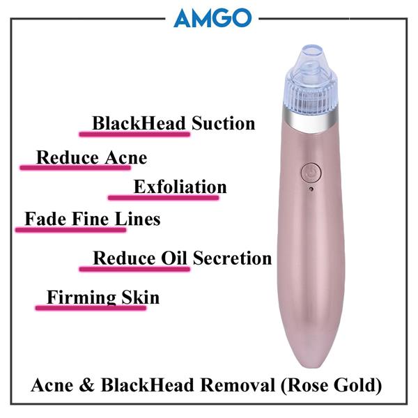 AMGO Strong Suction Blackhead Remover Vacuum Facial Beauty Tool