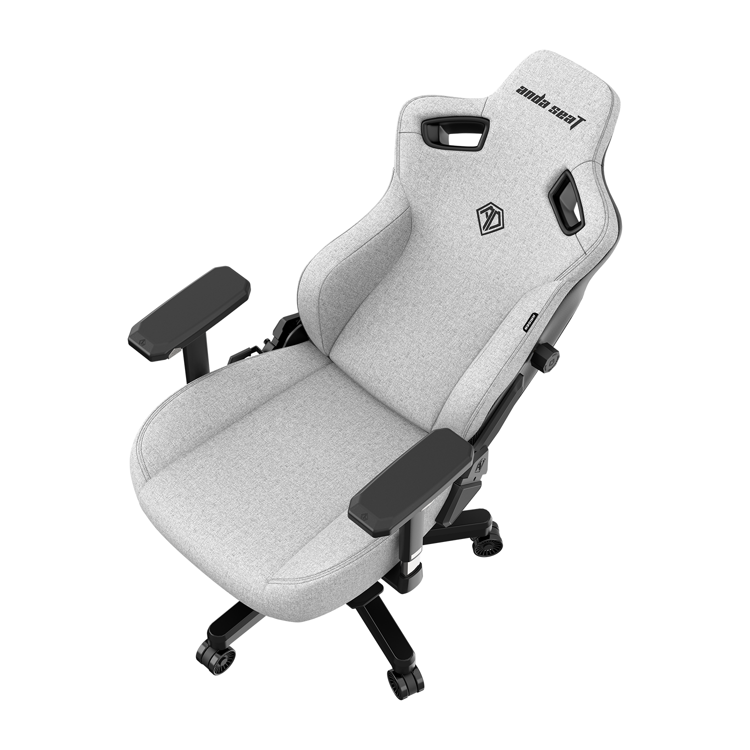 ANDASEAT KAISER 3 L SIZE EVERSOFT LINEN FABRIC - ASH GRAY GAMING CHAIR