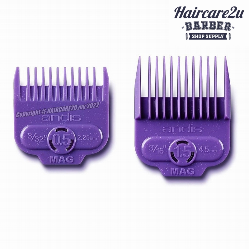 Andis Single Magnetic Comb Set Dual Pack - #0.5 &amp; #1.5 (#66560)