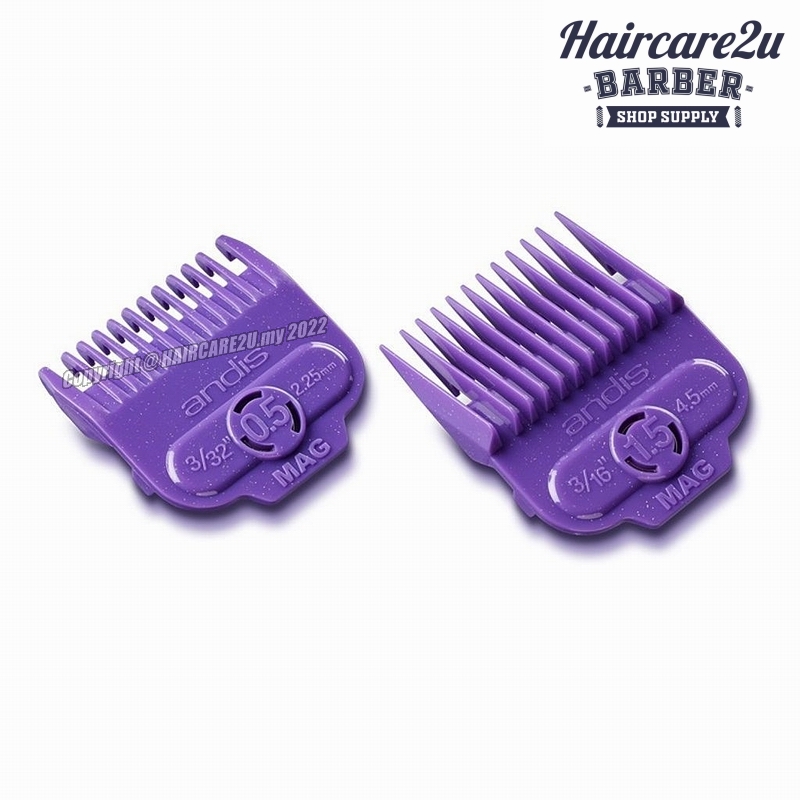 Andis Single Magnetic Comb Set Dual Pack - #0.5 &amp; #1.5 (#66560)