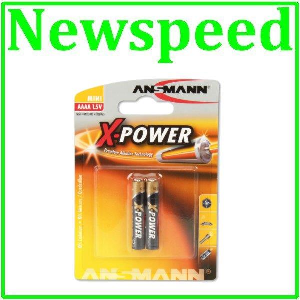 Ansmann 2pcs AAAA LR8 E96 1.5V Alkaline Battery (1 pack)