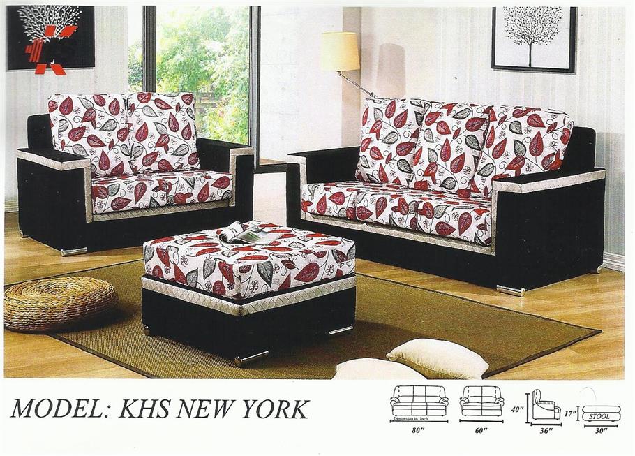 Ansuran Bulanan Sofa Set 2 3 Stool Model Khs New York