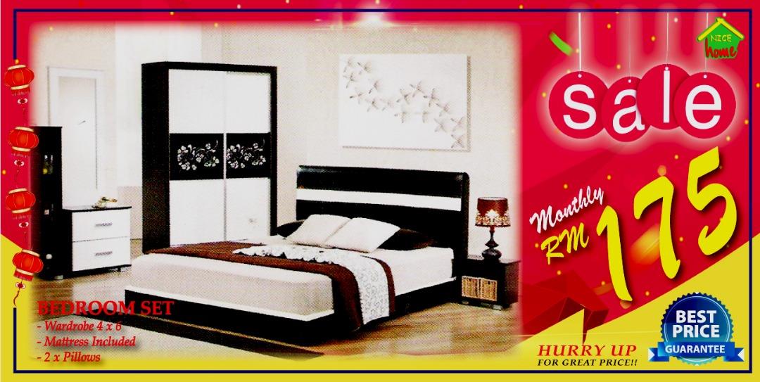 Ansuran Murah Bedroom Set Mattress Free 2x Pillow Rm175