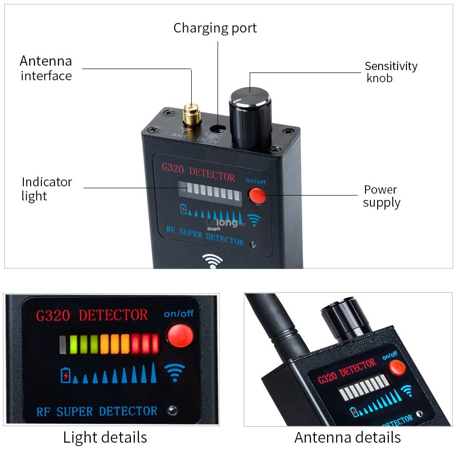 Anti-spy Wireless RF Signal Detector (end 7/3/2021 5:01 PM)