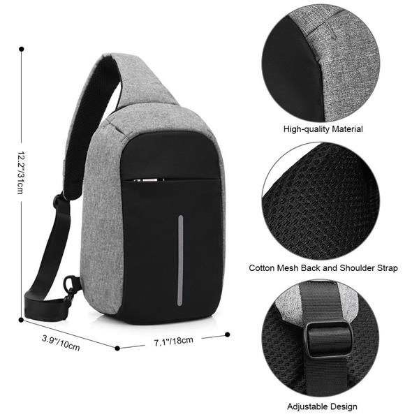 travel sling bag anti theft