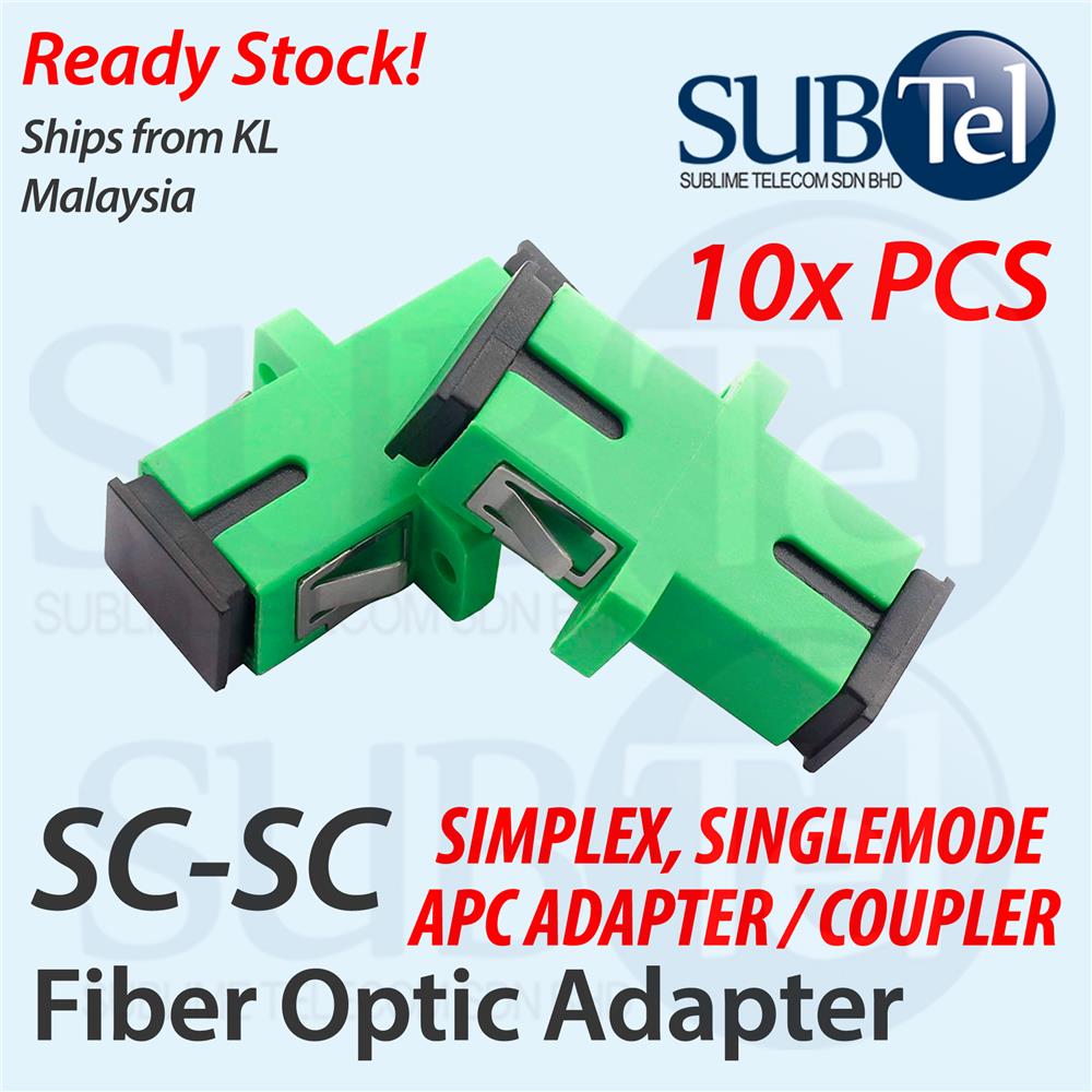 APC SC-SC SMF Singlemode Fiber Optic Adapter Coupler for Patch Panel 