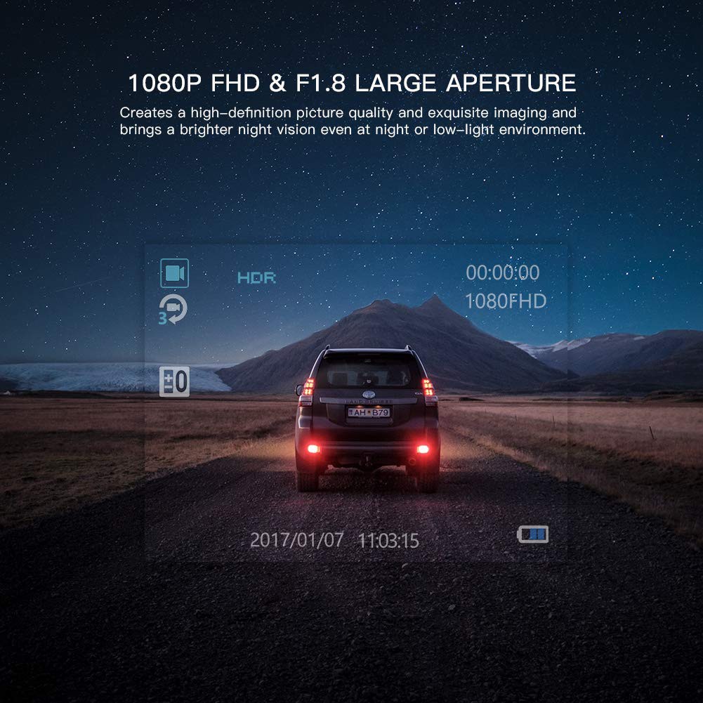 APEMAN Dash Cam C420 1080P Full HD Mini Car Driving Recorder/170 &deg; Lens Ni