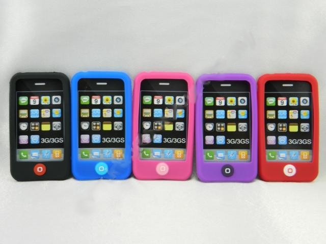 Apple iPhone 3GS Home Button Silicone Soft Case Casing Protect Phone