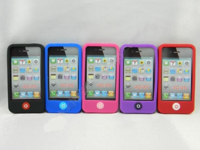 Apple iPhone 4G / 4S Home Button Silicone Soft Case Protect Phone